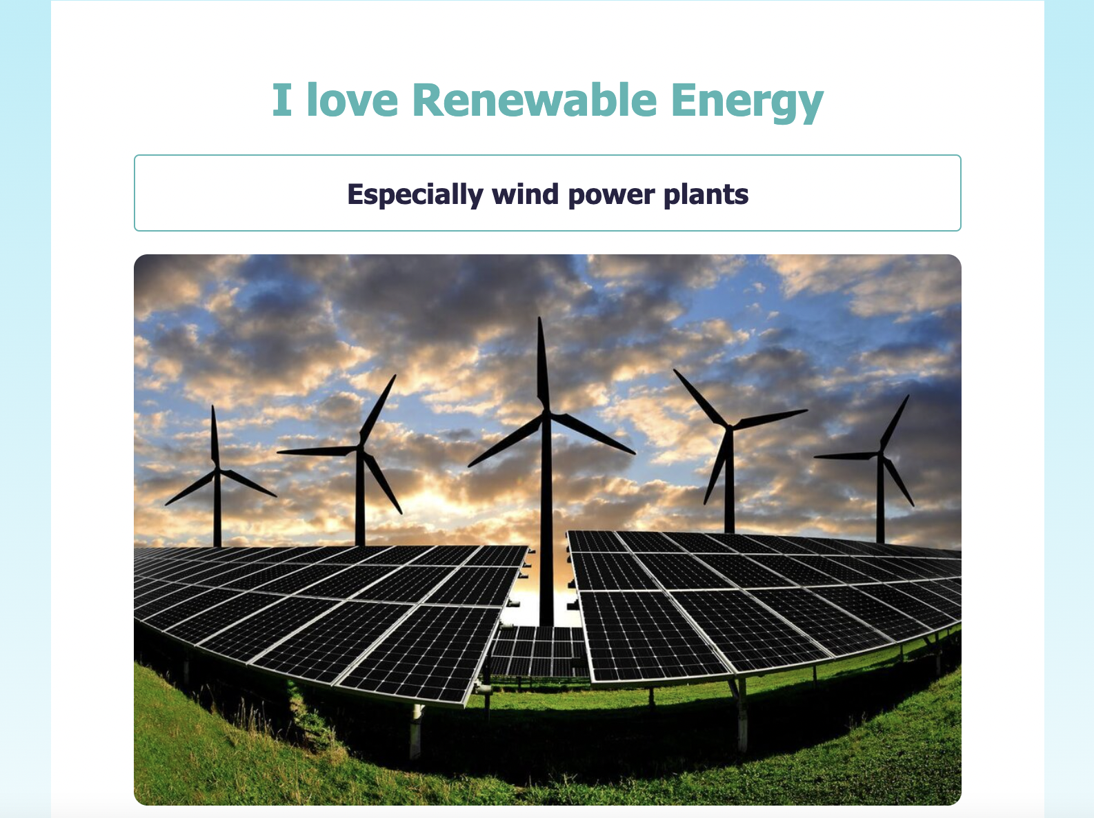renewable energy project